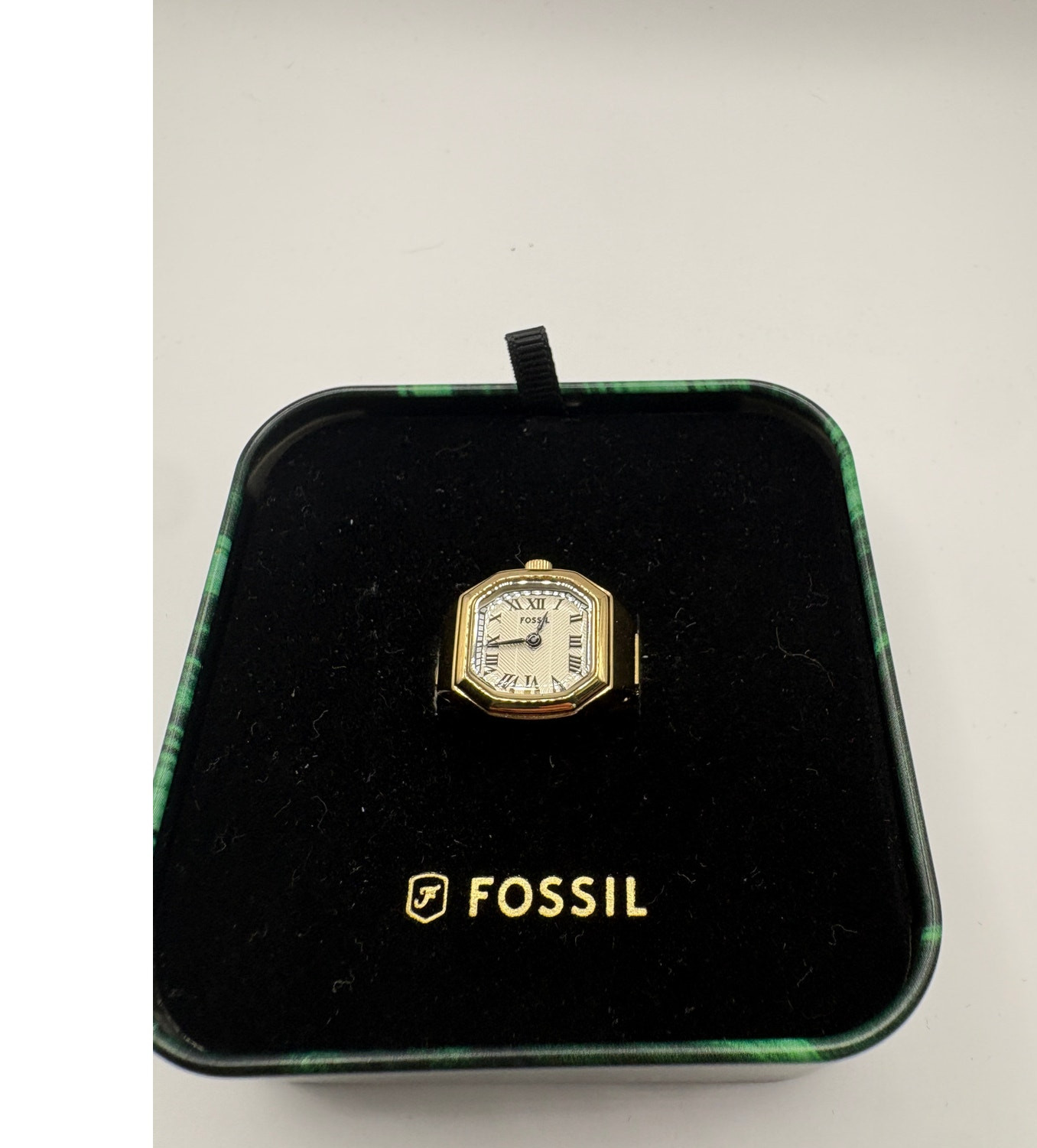 Fossil Harlow Watch Ring Cream Stainless Steel Women Watch Es5446