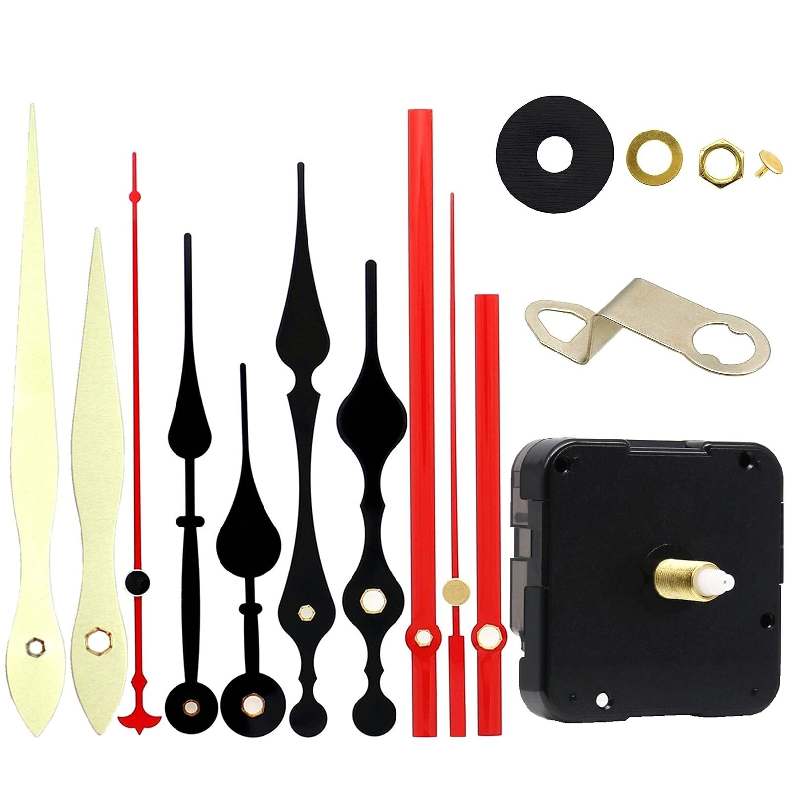 TIKROUND Quartz Clock Movement Mechanism Repair Parts – Black Hands