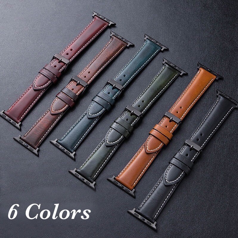 For Apple Watch Band Premium Leather iWatch Strap 38 40 42 44mm Series 6/5/4/3/2