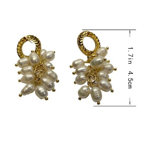 Baroque pearl personality trend, women’s light luxury earrings