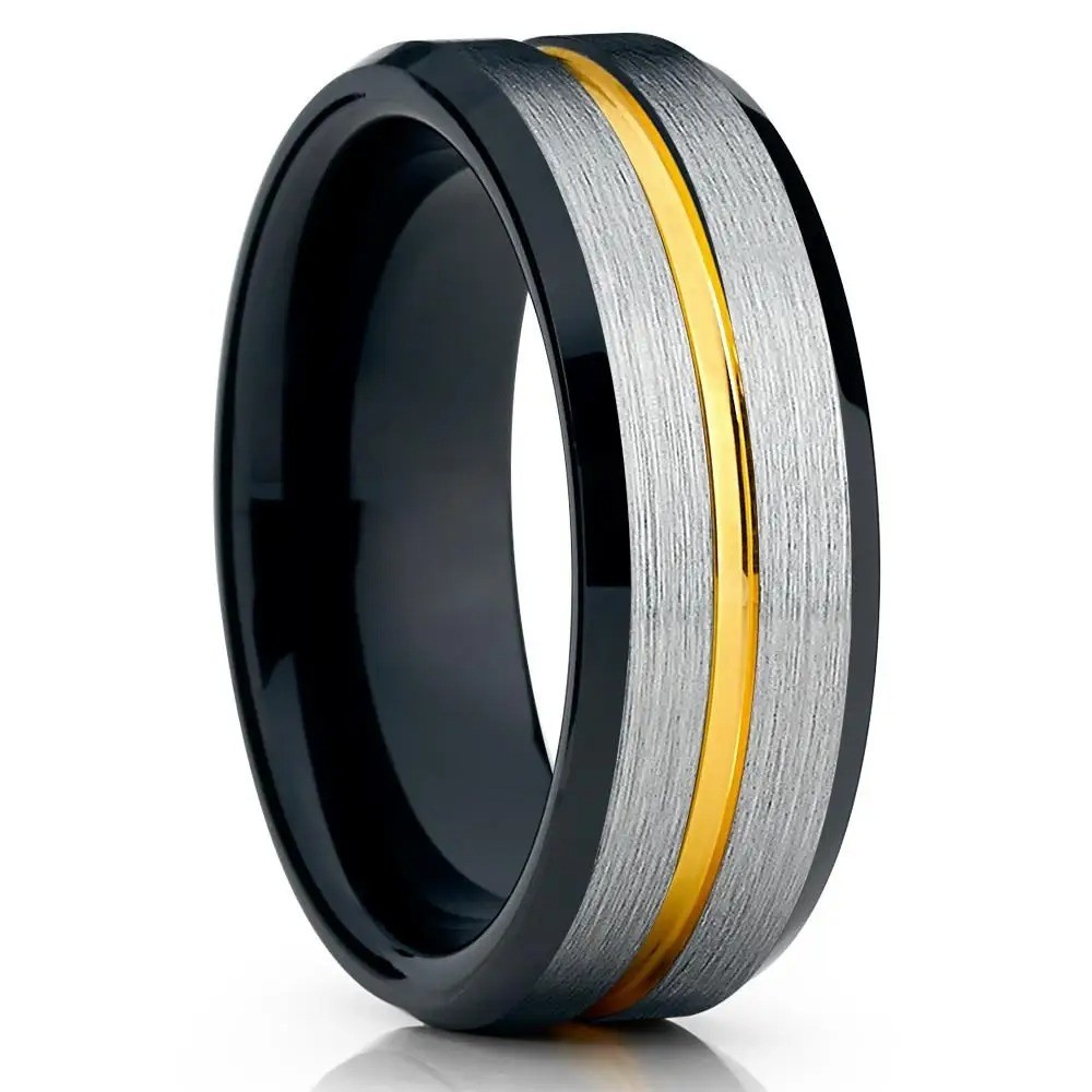 Men Women Gold Plated Blue Black Red Stainless Steel Celtic Dragon Band Ring 8mm