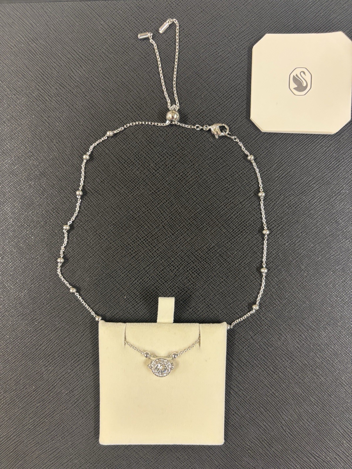NEW Swarovski Una Angelic 5733116 Crystal Halo Slider Necklace Gift Box