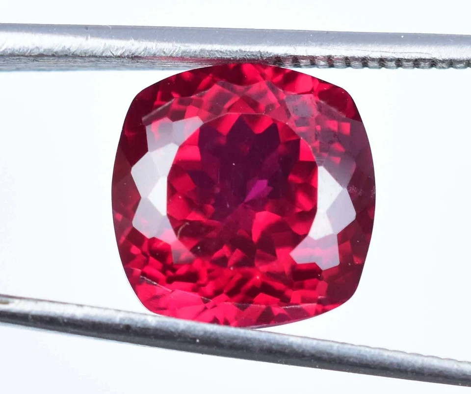 Natural Myanmar Red Spinel 10.00Ct Certified Cushion Cut Flawless Loose Gemstone