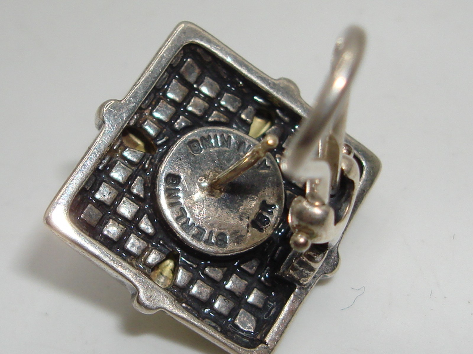 VINTAGE ANN KING STERLING SILVER & 18KT GOLD SINGLE EARRING!