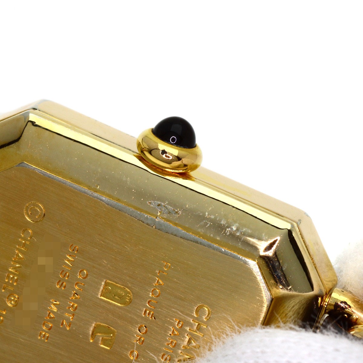 CHANEL Premiere L Watches Gold Plated/GPxLeather Ladies