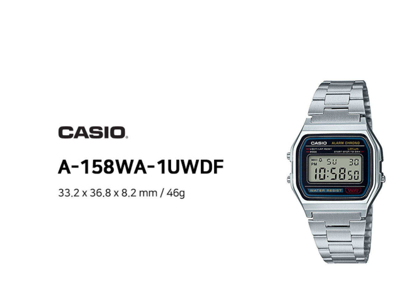Casio A-158WA-1, Unopened (100% Authentic)