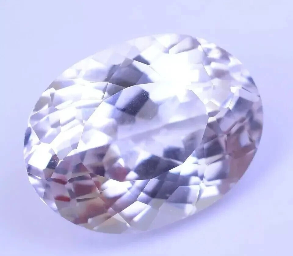 120 Ct Natural White Sapphire Oval Cut Certified Gemstone With Free Shipping