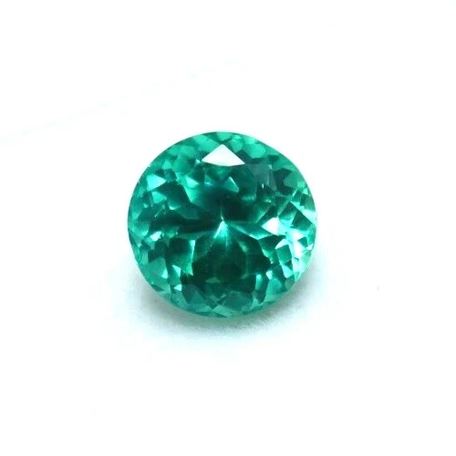 Natural Flawless 12.45 Ct Green Parti Ceylon Sapphire Round Cut Loose Gemstone