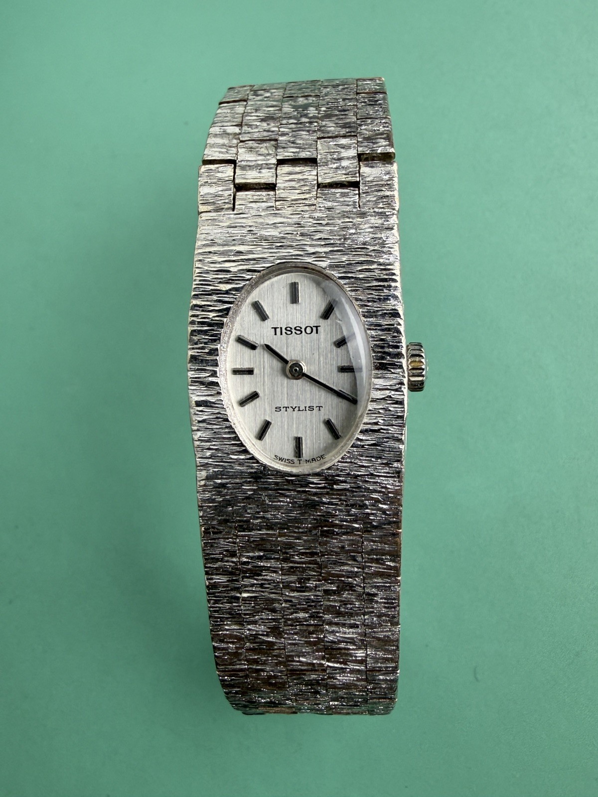 Tissot Stylist Ladies Vintage Watch Swiss Made Manual Wind Works 19MM 6.5″ Rare