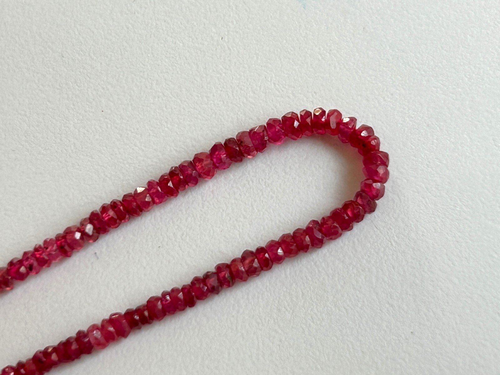 Natural Ruby Faceted Rondelles 16″ string 2.50 – 3 mm loose Beads Lustrous & Red