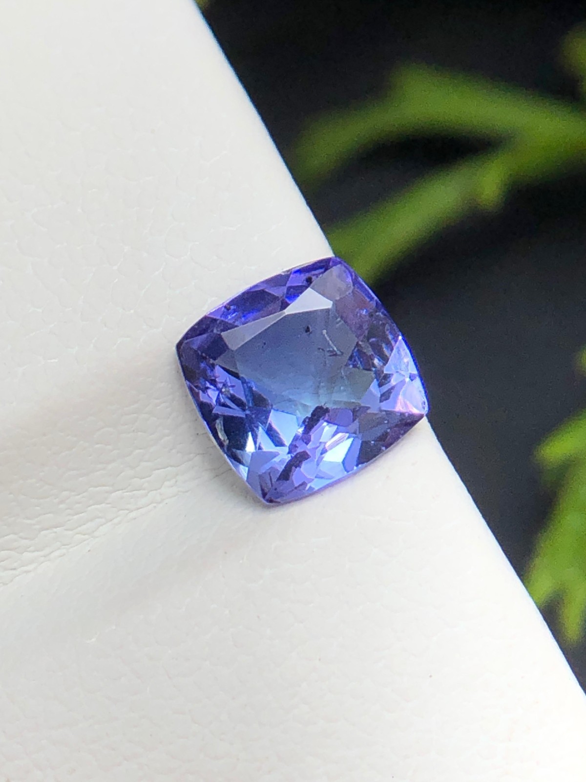 Natural Blue Purple Zoisite Tanzanite 1.25 Ct Cushion Cut Loose Gemstone