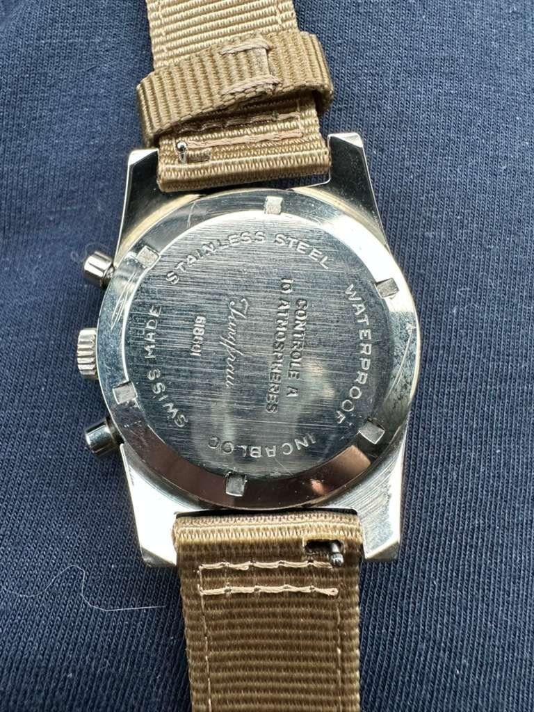 Jungfrau Skin Diver Chronograph 1960s Valjoux 92 Manual Wind 36mm