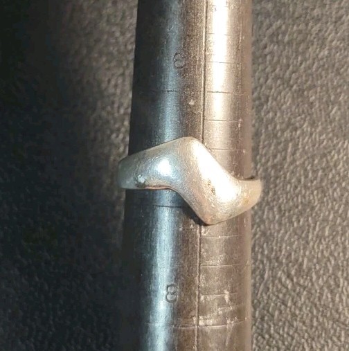 3.2 Grams Sz 7 Abstract Gothic Punk Sterling Silver 925 Ring