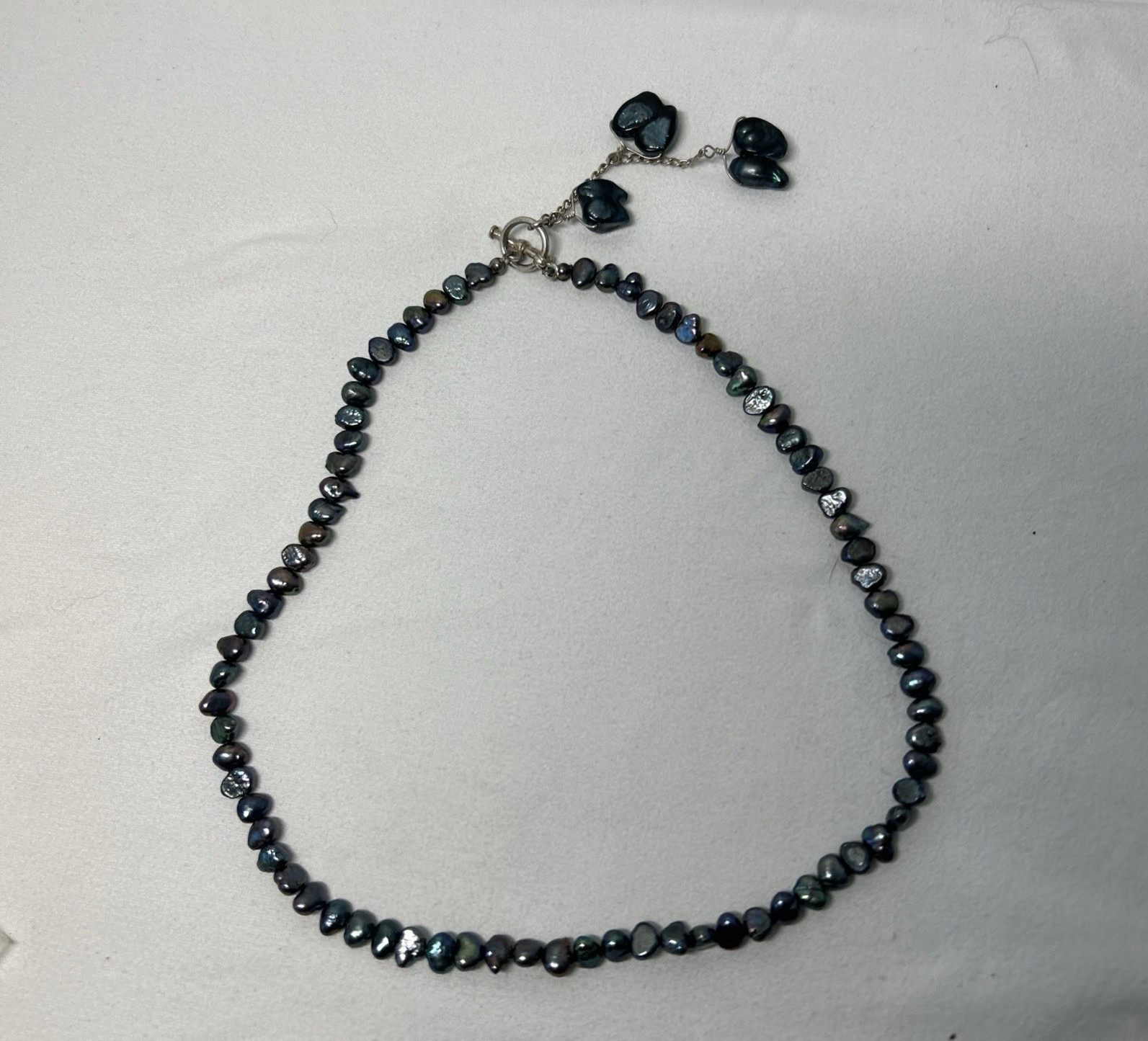 FRESH WATER PEARL RICE NUGGET NECKLCE 16 INCH DAINTY AND PRETTY