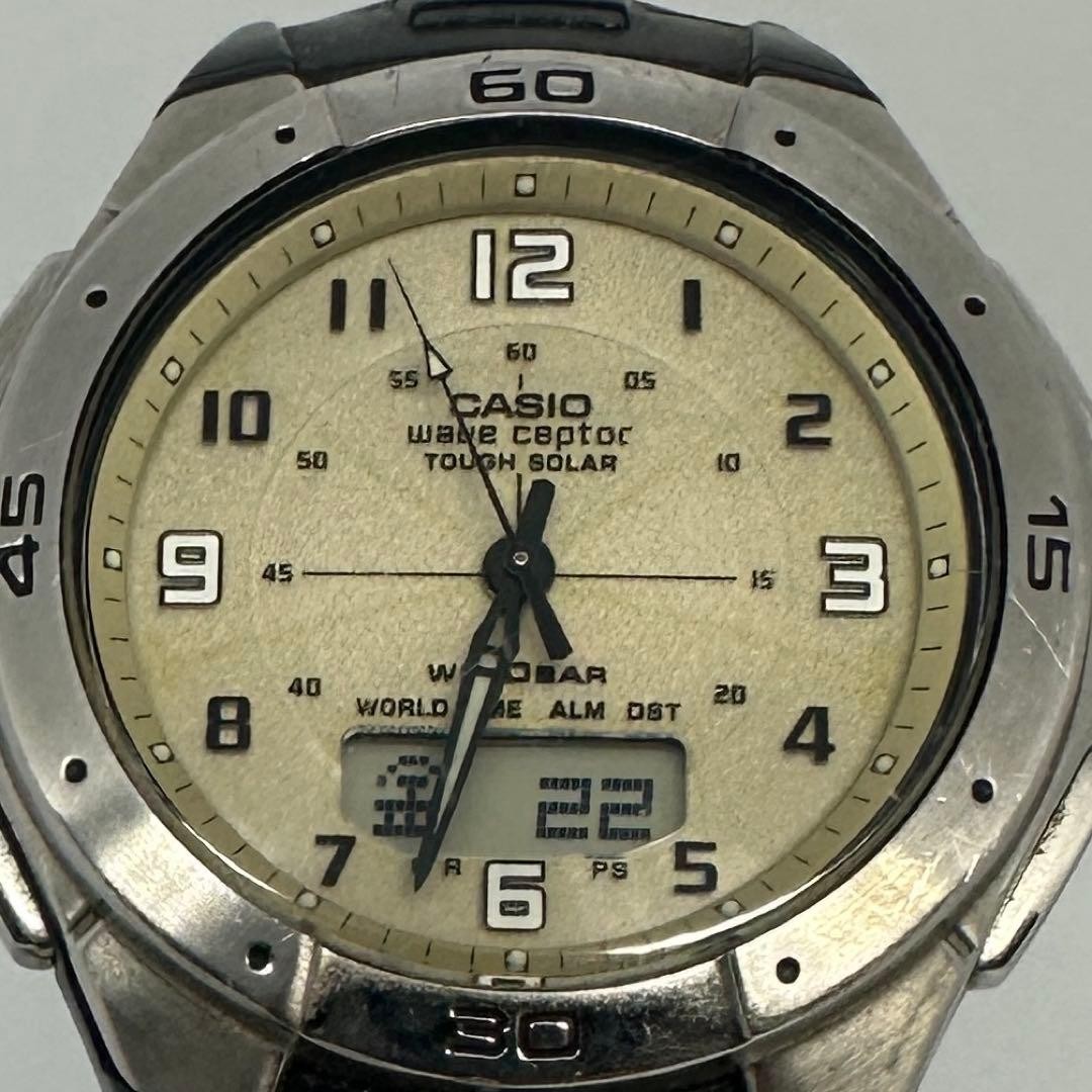 CASIO WAVE CEPTOR WVA-470 Tough Solar Radio-Controlled Watch (Operating)