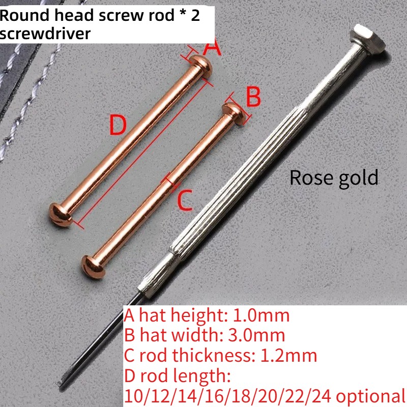 Strap Screw Rod Notch Strap Connection Rod Stainless Steel Watch Strap Rod
