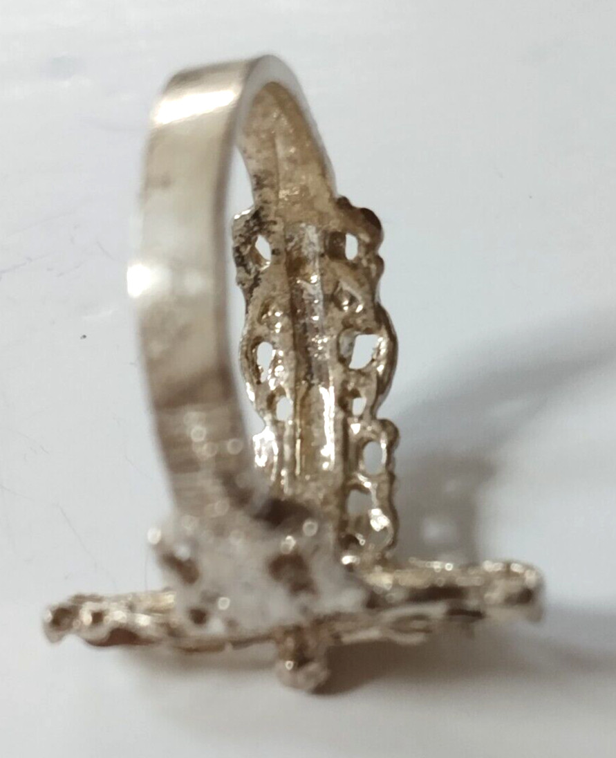 926 Streling Silver Crucifix Ring