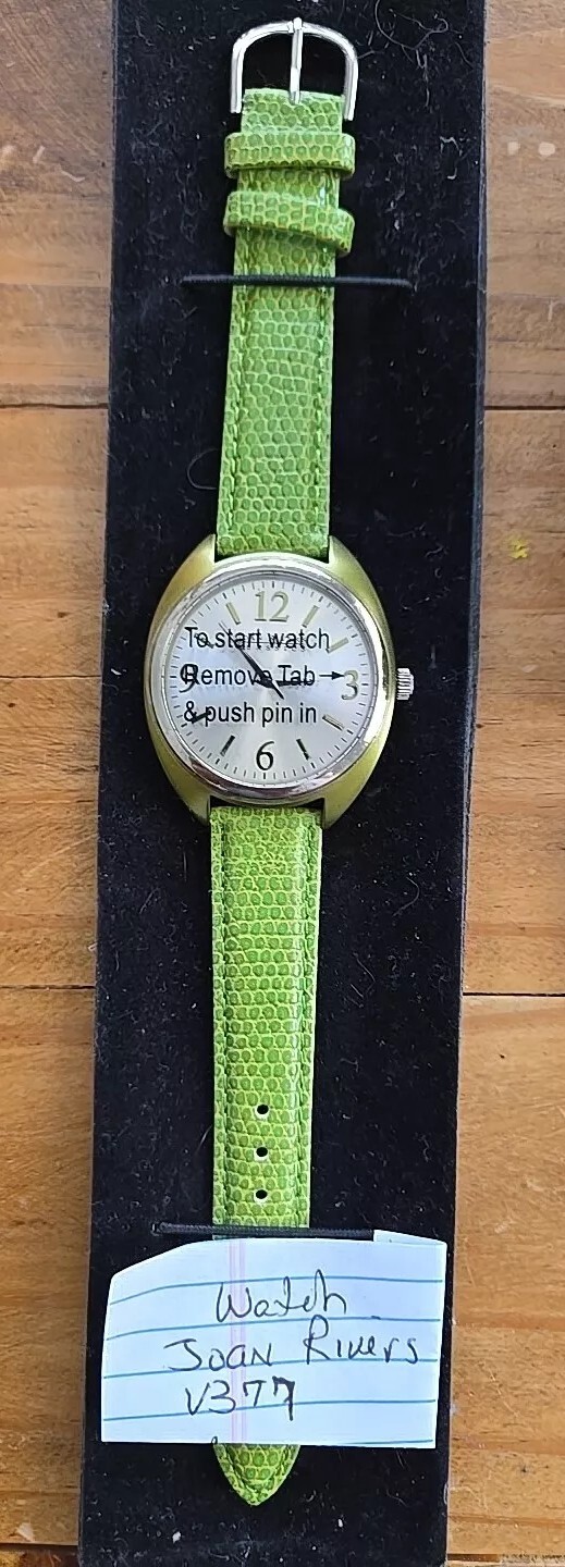 Two Joan Rivers Classics V377 Ladies Watch Leather Japan Movement & Extra Watch
