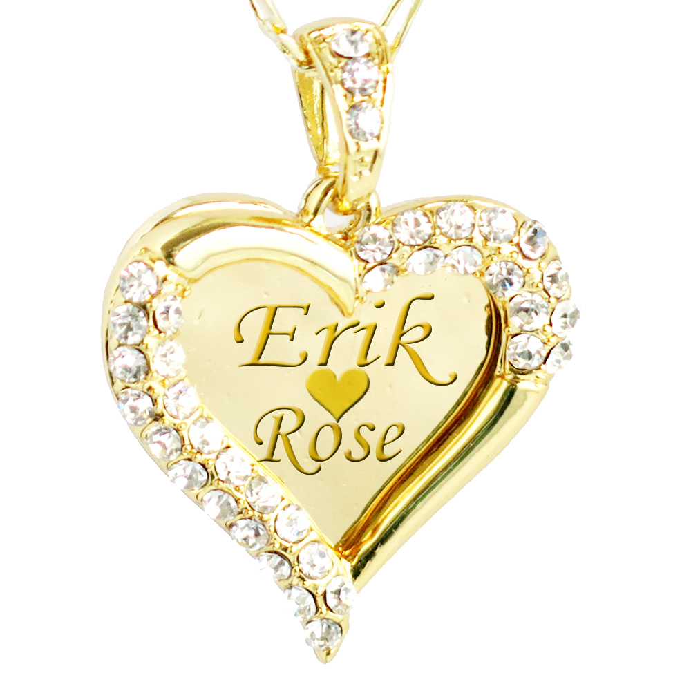 Personalized Monogram 18K Gold Plated Name Necklace