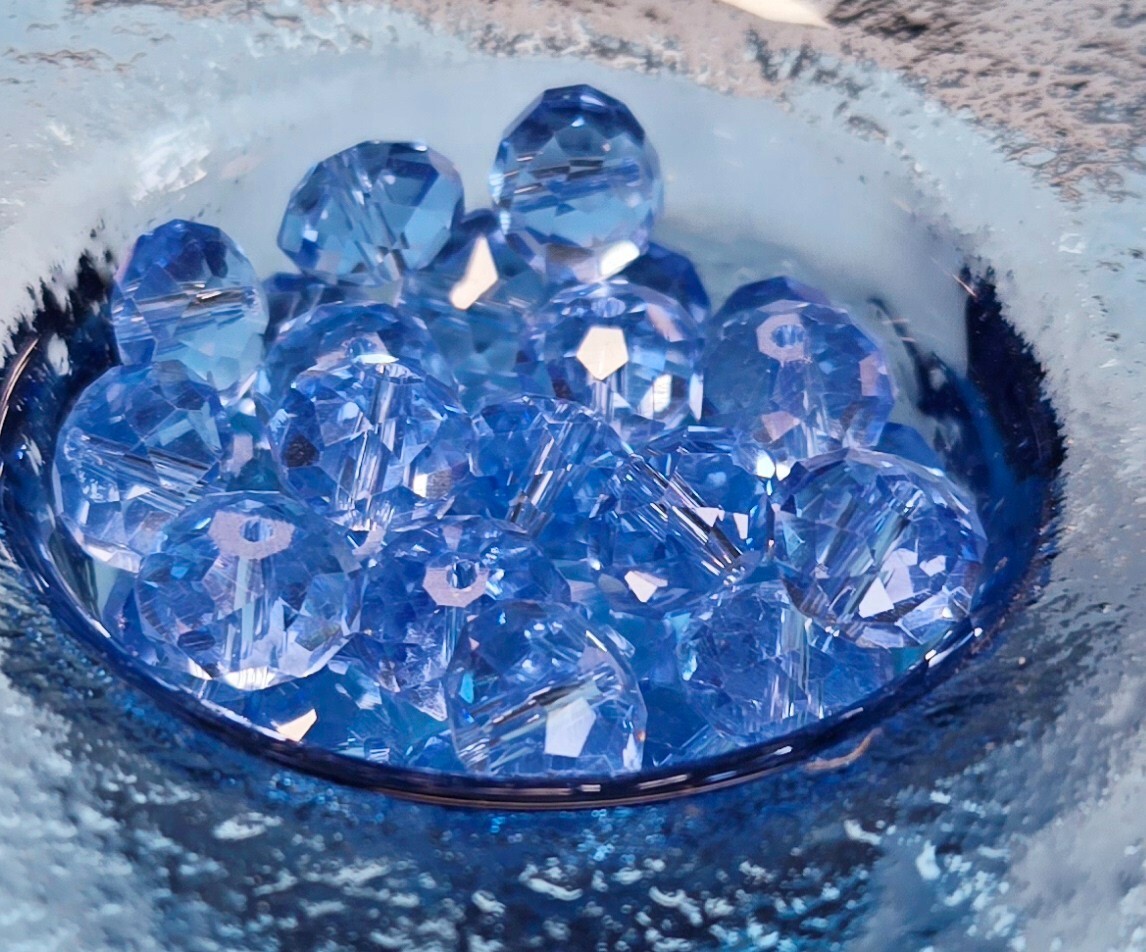 CRYSTAL Beads Bulk Lot DIY Beading TRANSPARENT Mix Colored DIY 8mm 10 lbs