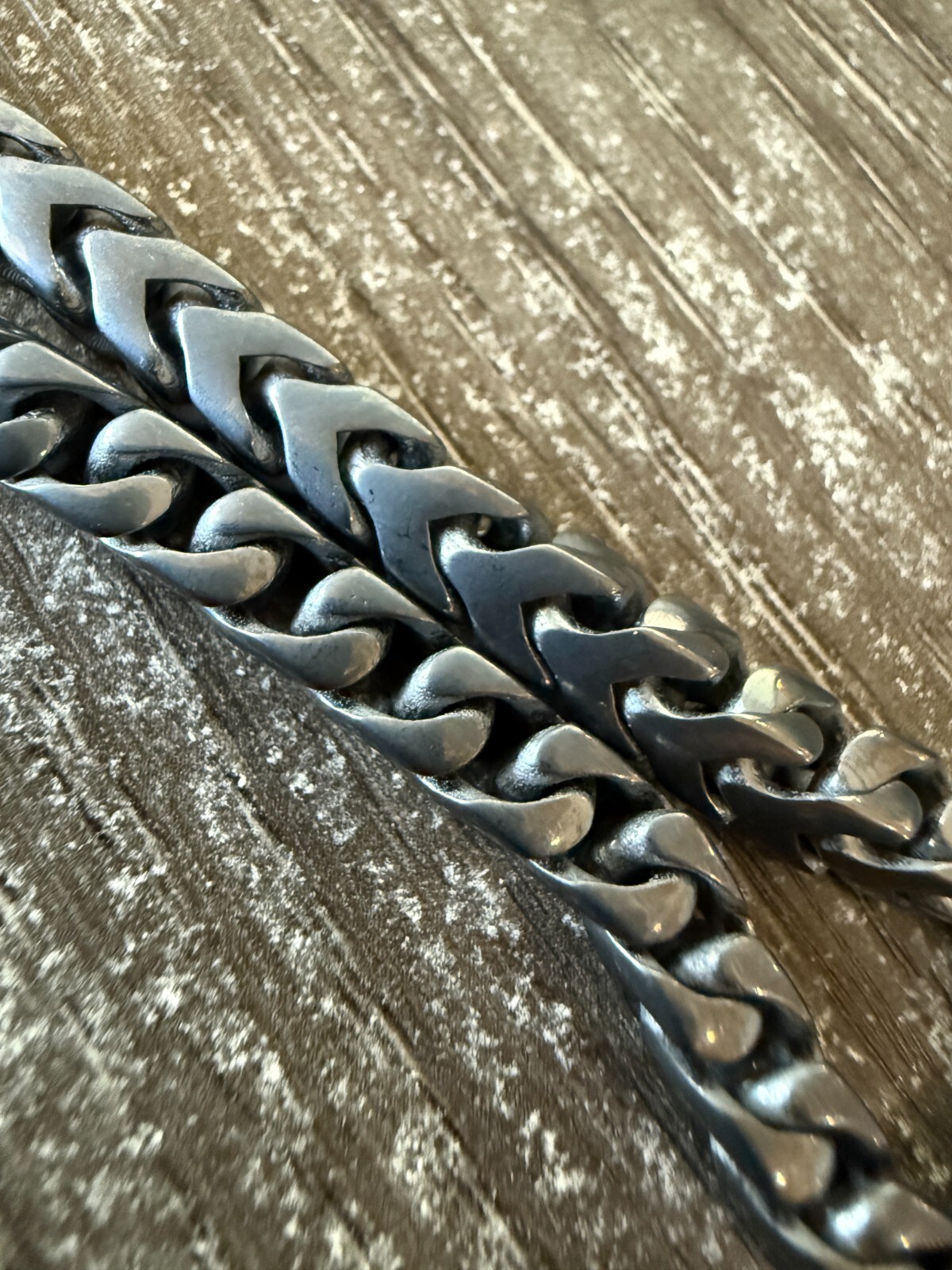 Handmade Mens Franco Bracelet Black Rhodium Over Real 925 Silver Box Lock 6mm