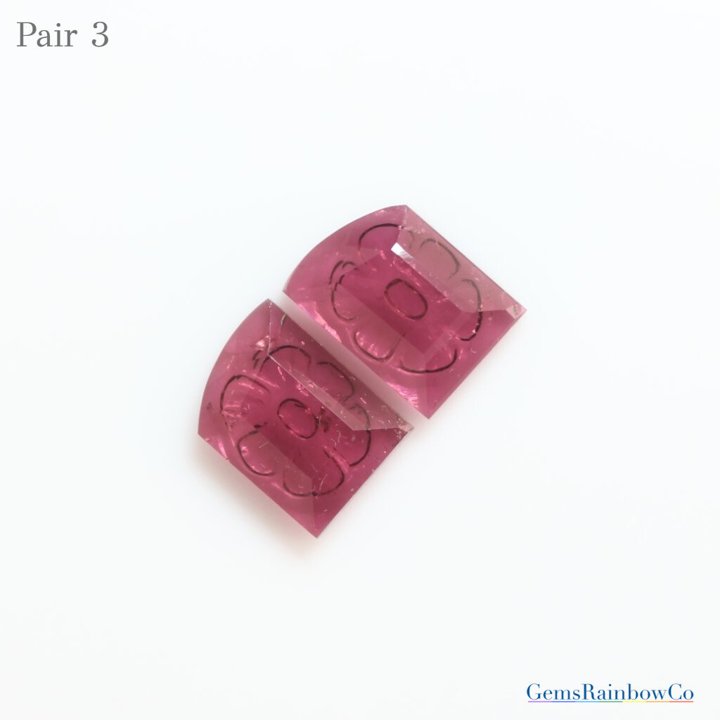 Tourmaline Carved in Fancy Shape, Natural Loose Gemstone Carving Genuine