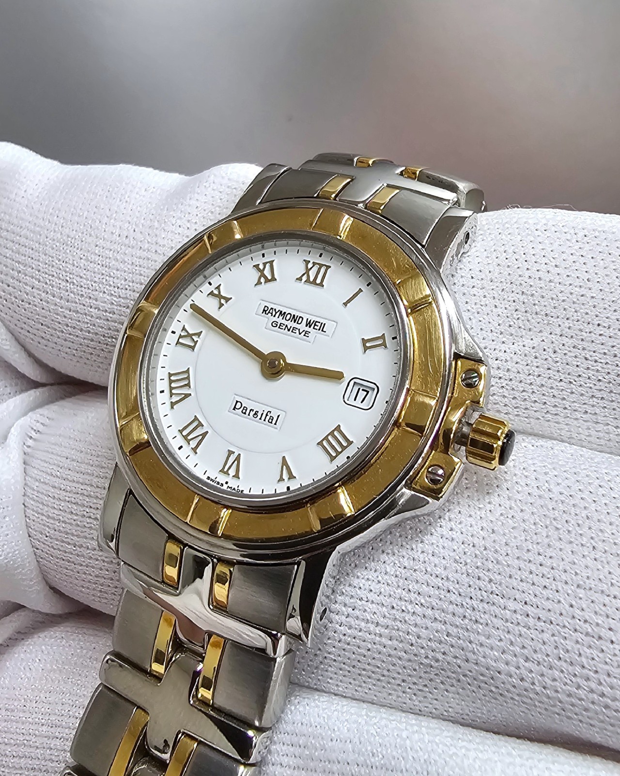 Raymond Weil Parsifal Quartz 27mm White Dial SS Women’s Watch 9430 II