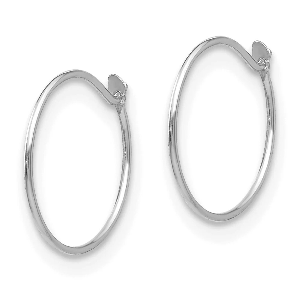 14K White Gold Sm. Endless Hoop Earrings
