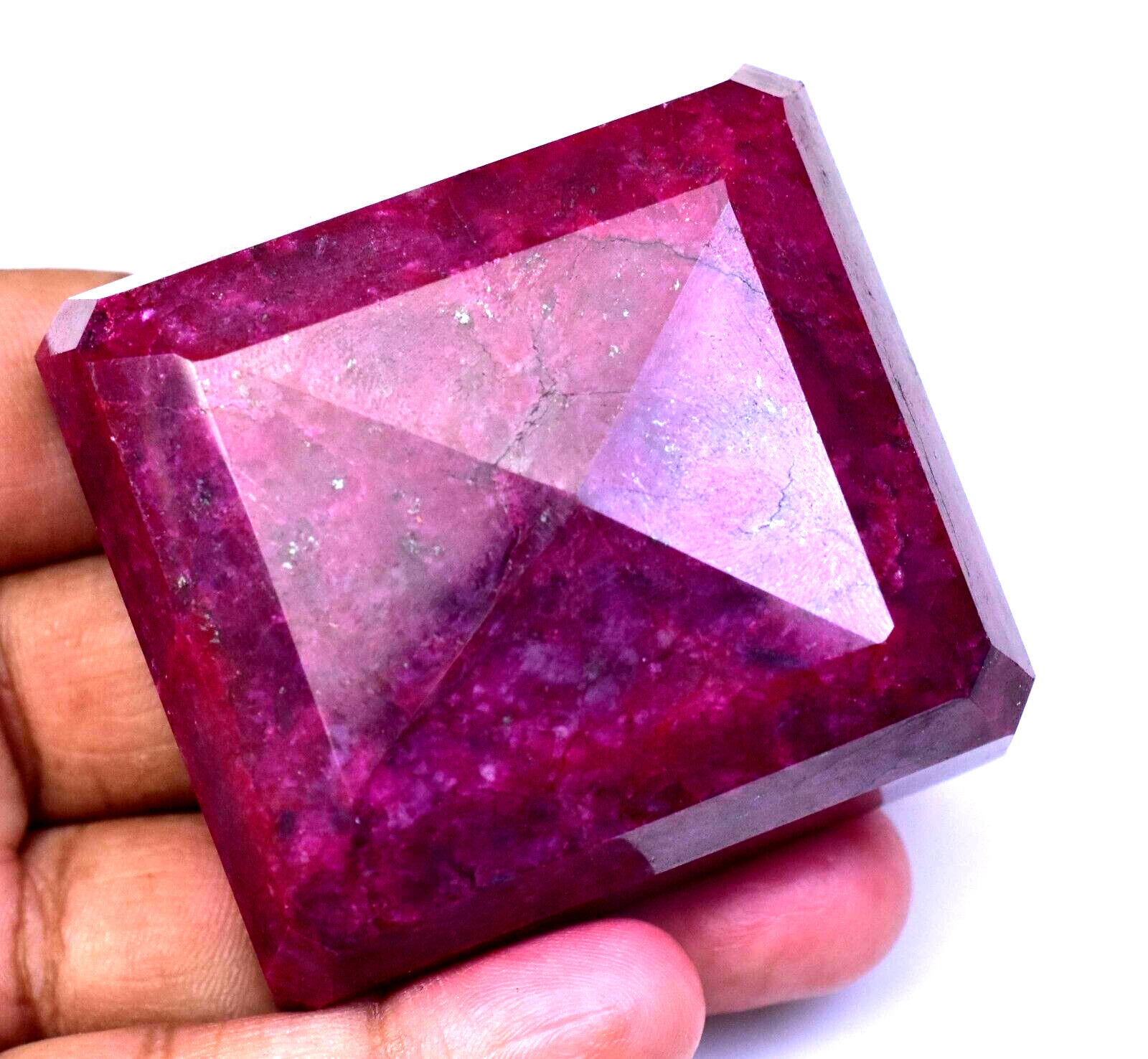 918.00 CT Natural Huge Red Ruby Certified Earth-Mined Square Cut Loose Gemstone