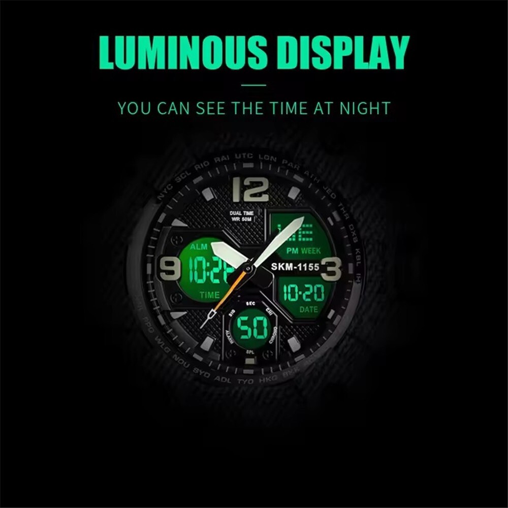 SKMEI Men Sport Watches Military Dual Time Boys Watch Digital Quartz Wristwatch