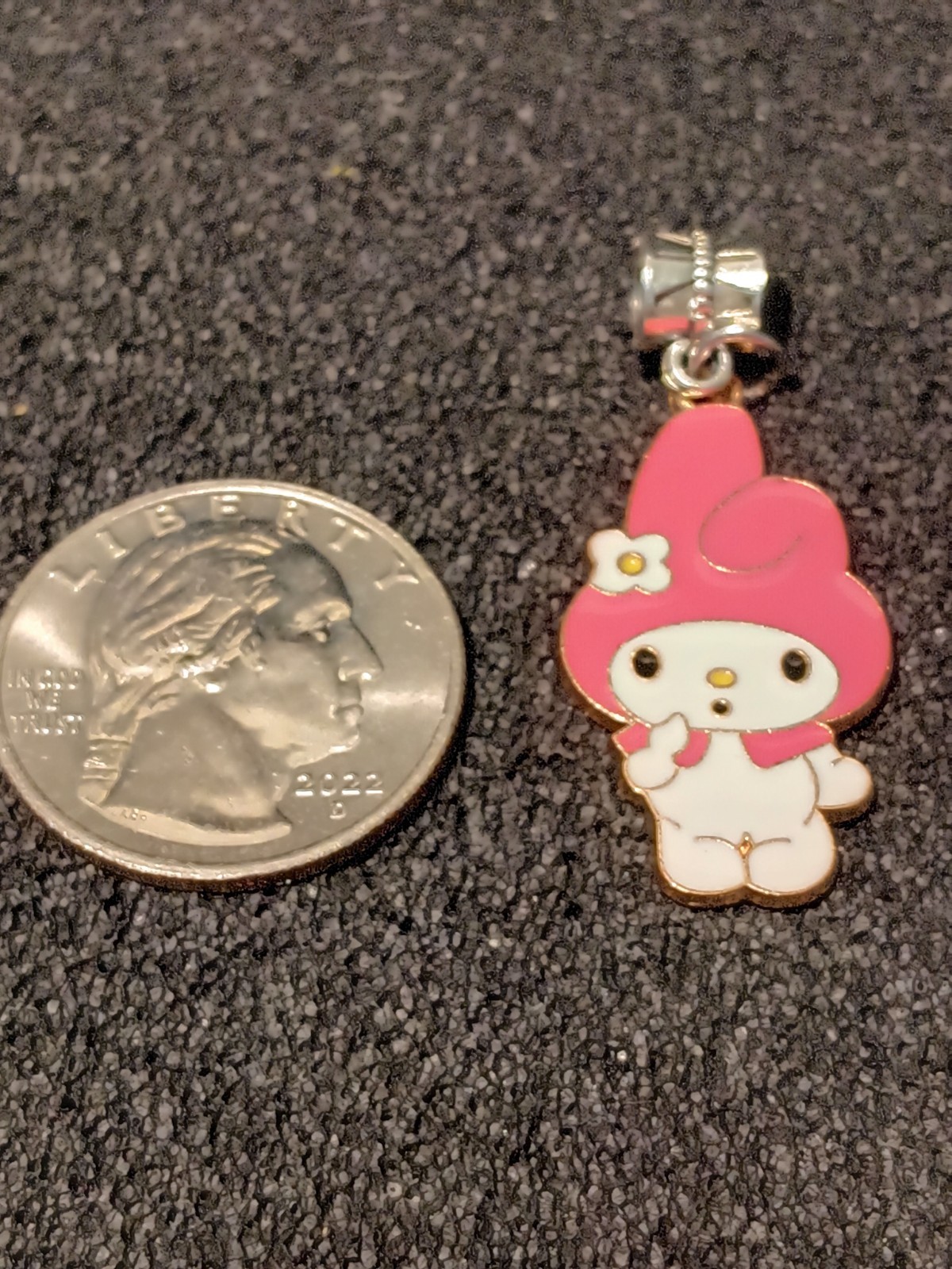 My Melody Enamel Charm Pendant for Snake Bracelet or Necklace and Keychain