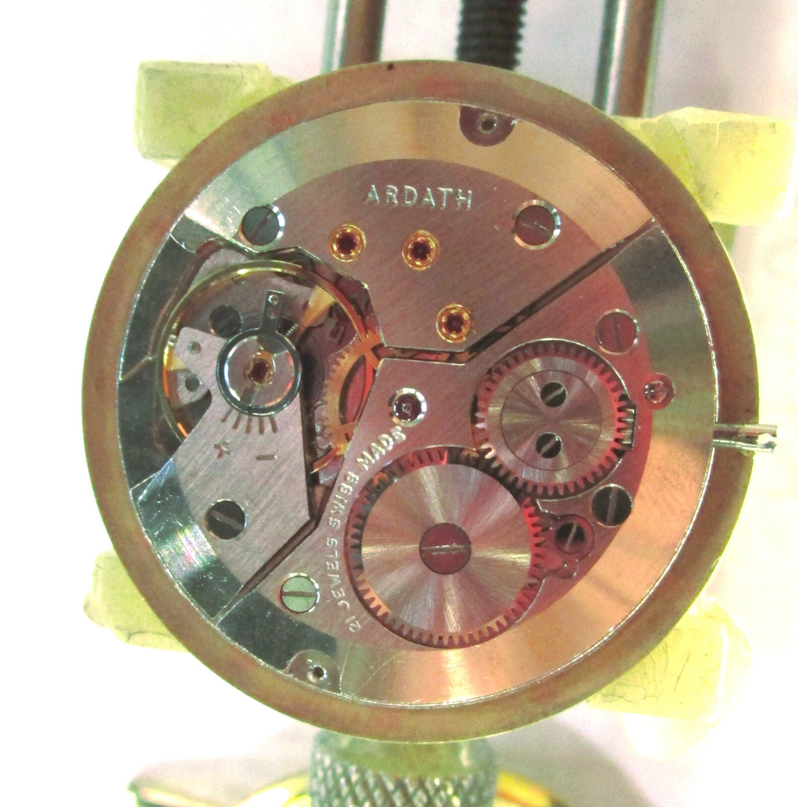 1960 ARDATH RAZOR EDGE 18K GOLD 20MC ETA PESEUX 7001 MANUAL 21J ULTRA THIN WATCH