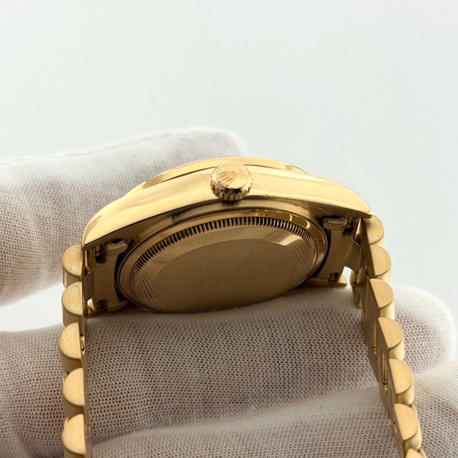 Rolex Day Date President 18038 36mm Quickset Black Diamond Dial & Bezel 18K Gold