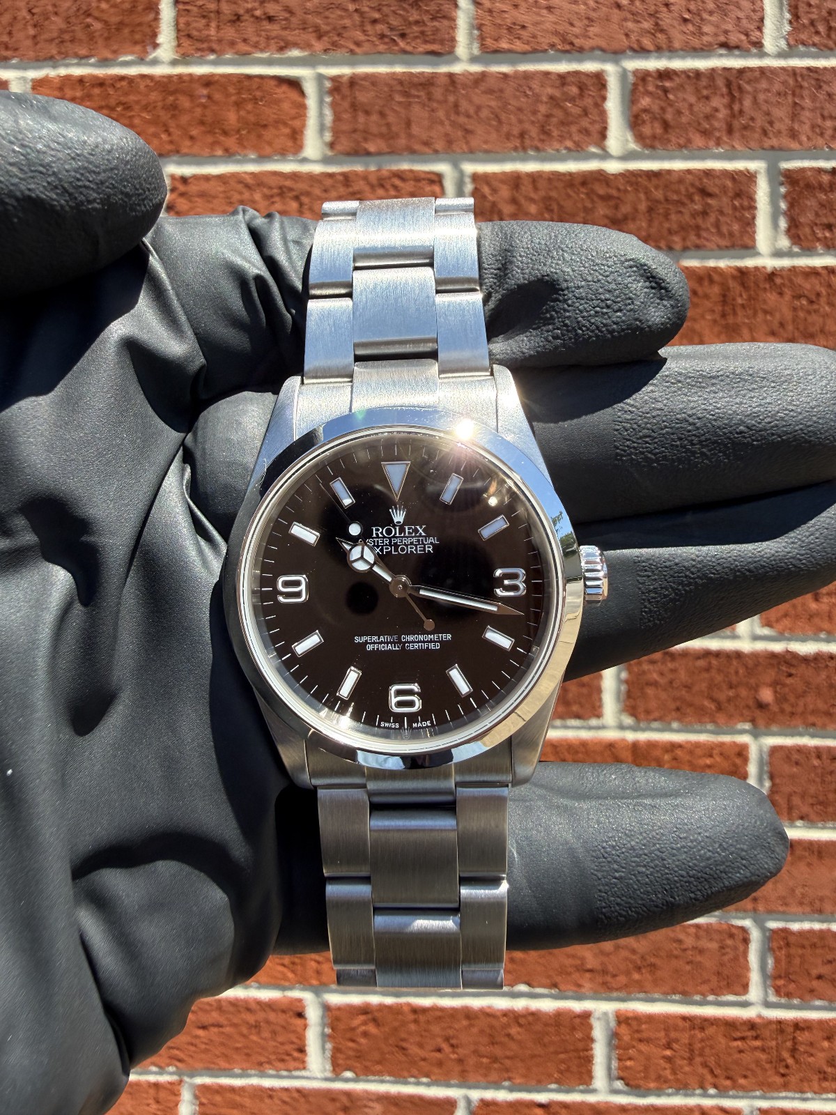 Rolex Explorer 114270 Oyster Bracelet Silver Bezel Classic Mens Watch