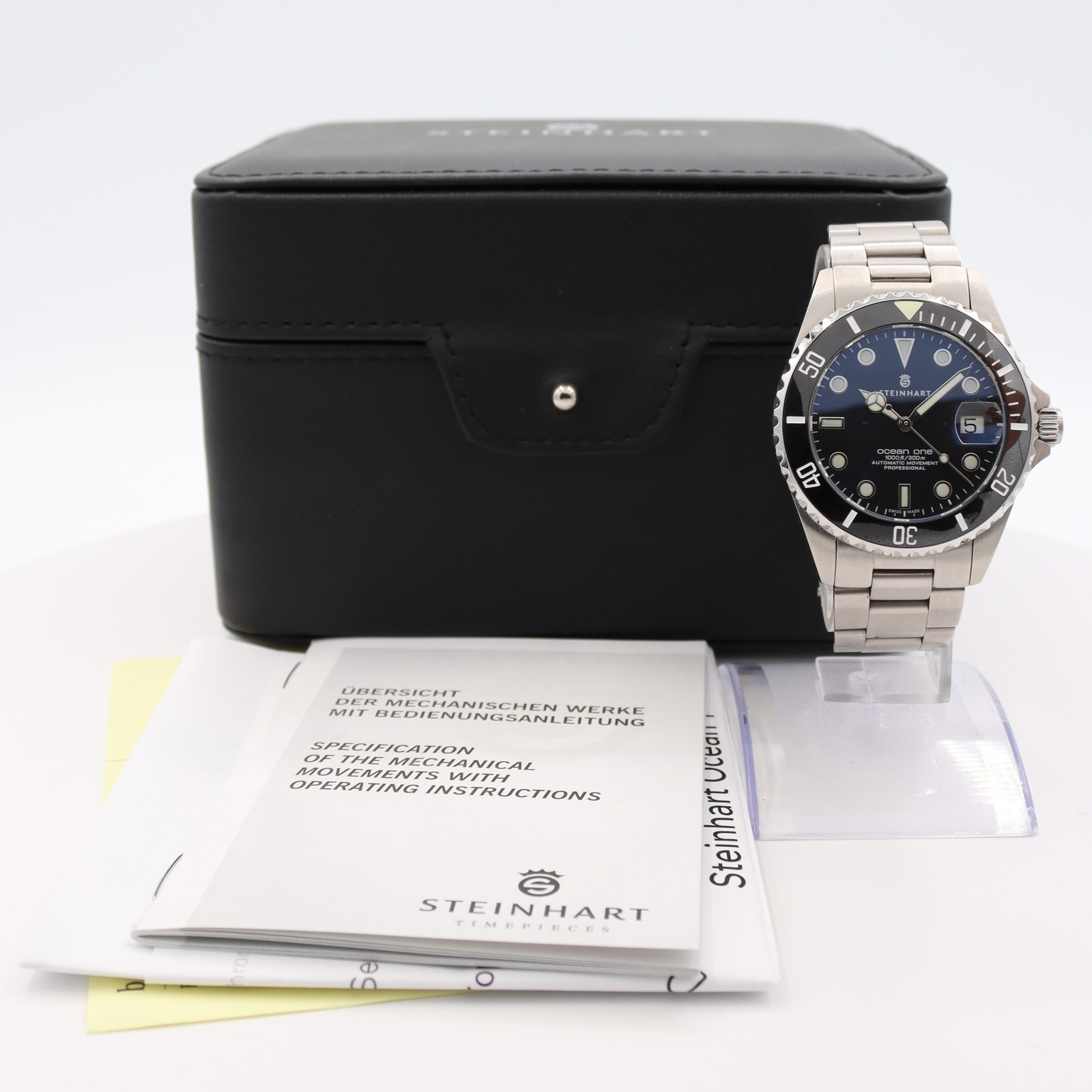 39mm Steinhart Ocean One 26J Men’s Automatic Wristwatch Stainless Steel 103-0903