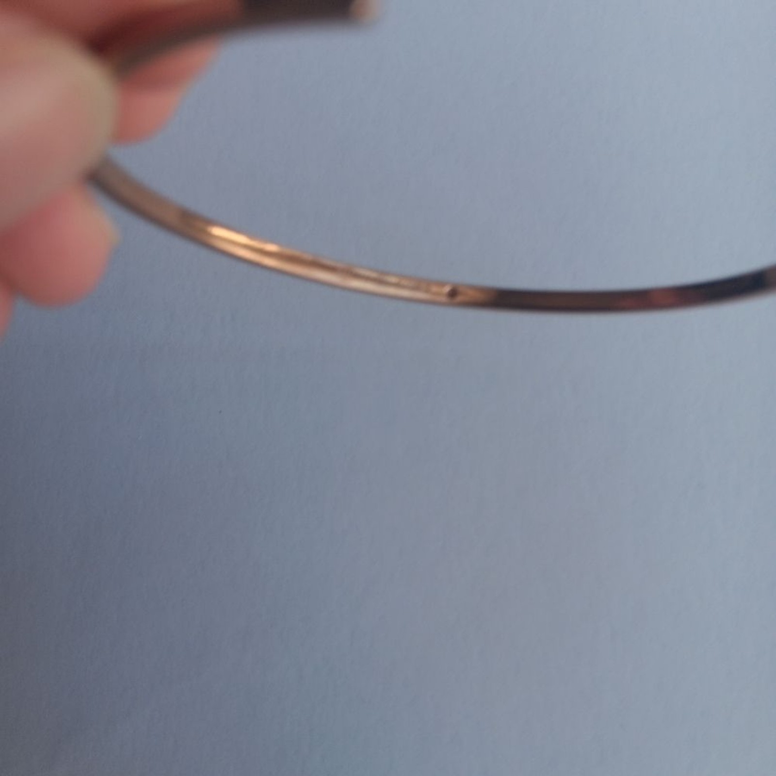 Michael Kors Rose Gold Tone Steel Slim Cuff Bracelet Clear CZ Crystal Elegant