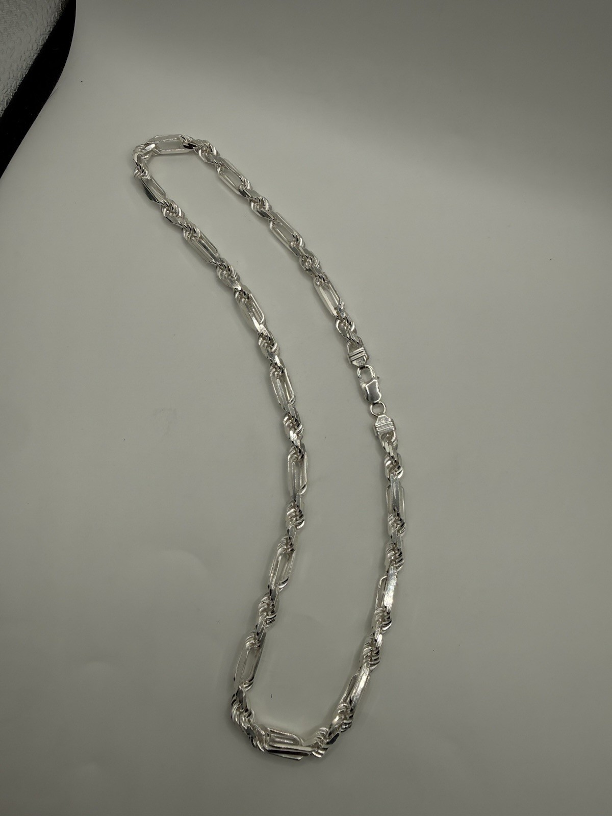 20” 7mm Milano Figarope Necklace-Solid 925 Silver