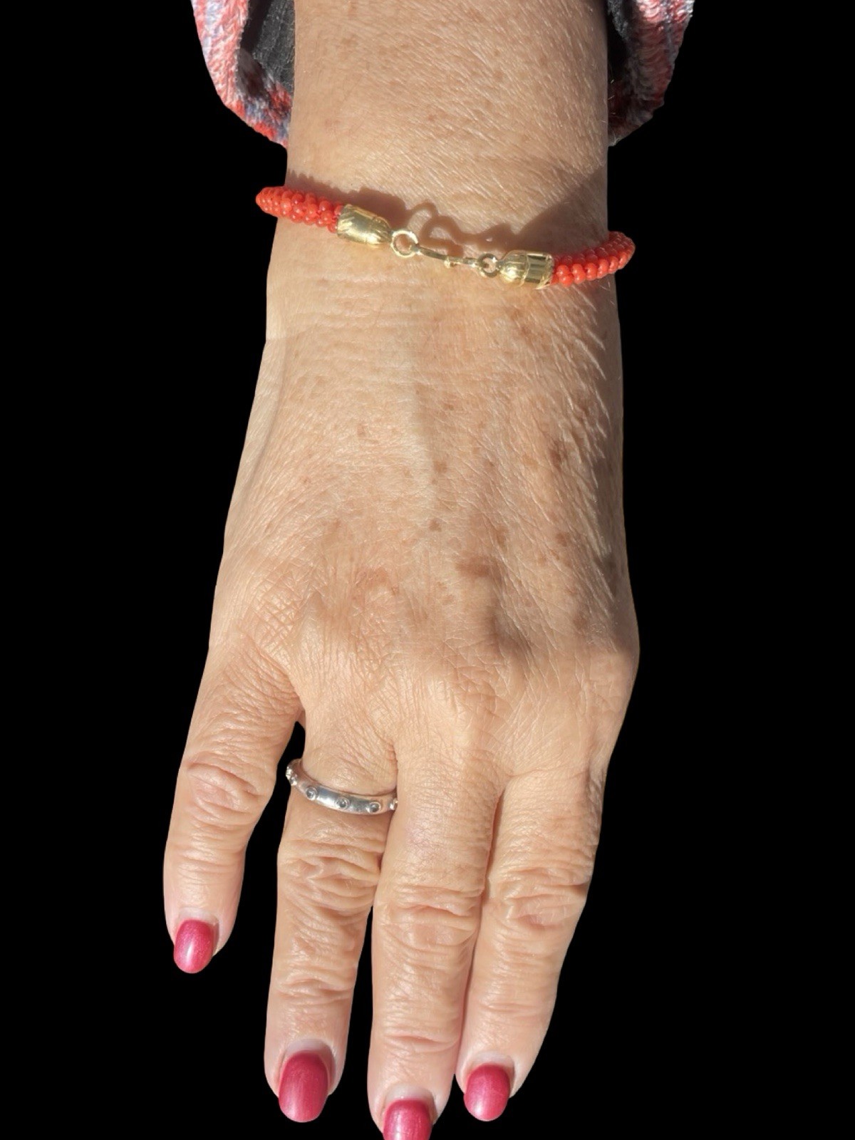Hand Woven Coral Bracelet