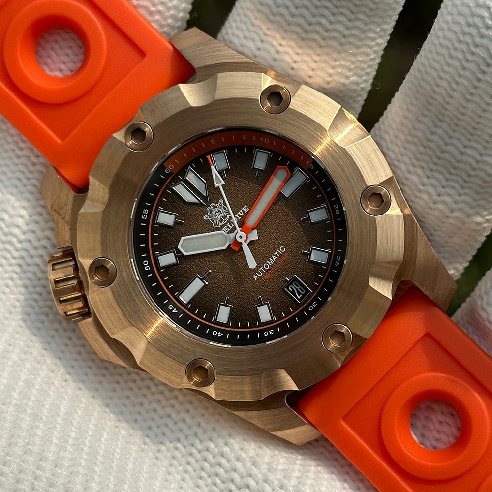 STEELDIVE SD1942S Mens Bronze 45mm 1000M Automatic Dive Watch NH35 Sapphire