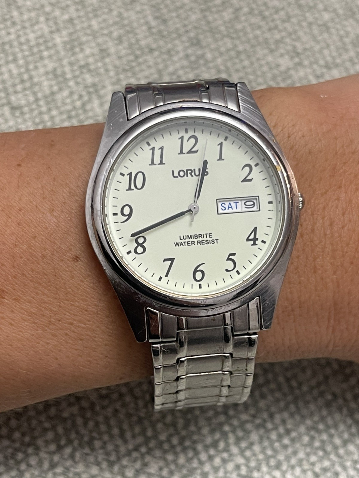 Lorus Sport Lumibrite VX43-X015 Men’s Quartz Watch 38mm Bracelet Silver To
