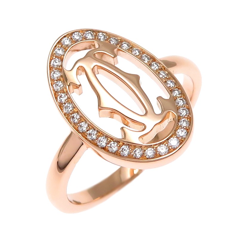 Cartier Double C Ring Pink Gold US 5.5 B4093250 Women’s