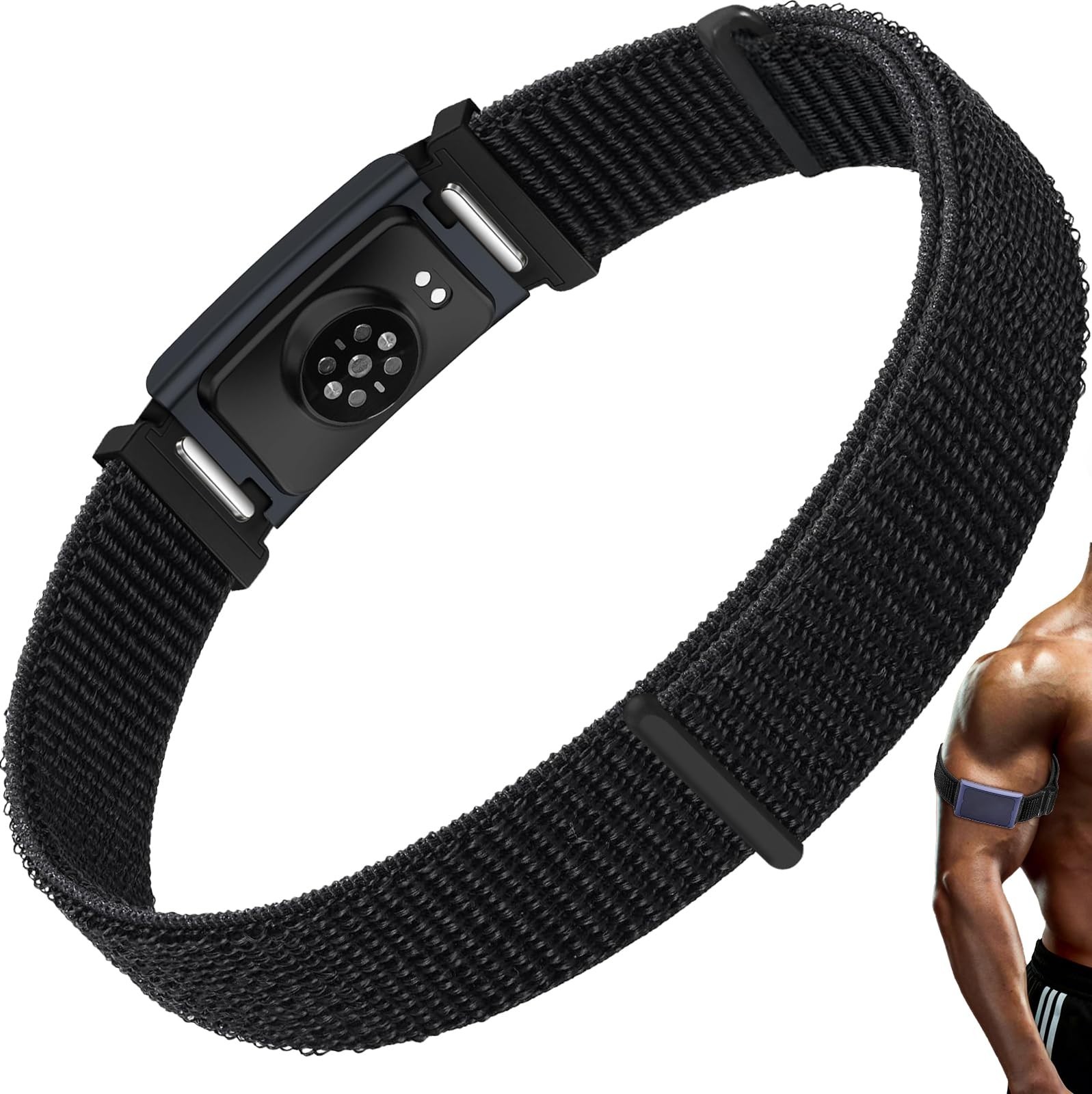Breathable Nylon Loop Sport Strap for Amazfit Helio – Adjustable Lightweight Rep