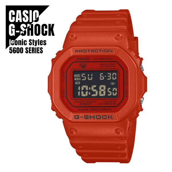 Japan Official CASIO G-SHOCK Iconic Styles Red Vivid Color LED Light