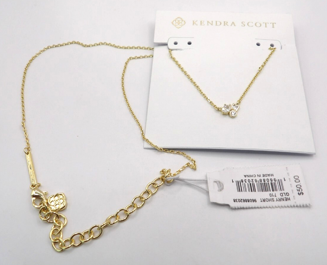 Kendra Scott Necklace Henry Short 14K Gold over Brass New!