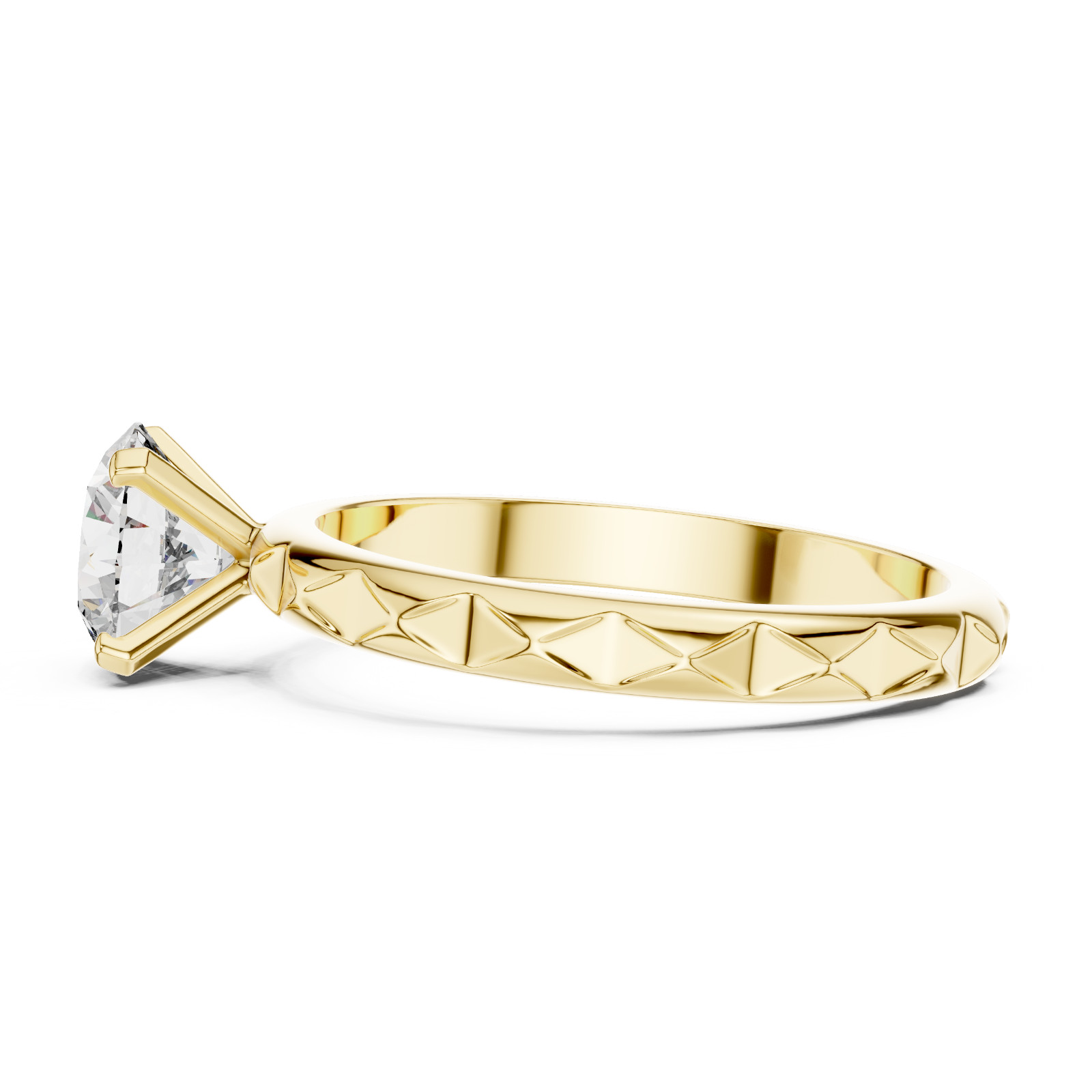 1 Ct Lab Grown Diamond IGI Certified Wedding Gift For Her Gold Ring 14 K F VVS