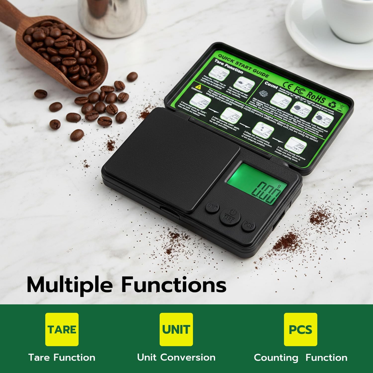 Wigearss 0.01g/500g Digital Milligram Scale, Pocket Micro Scale with Tare Weight