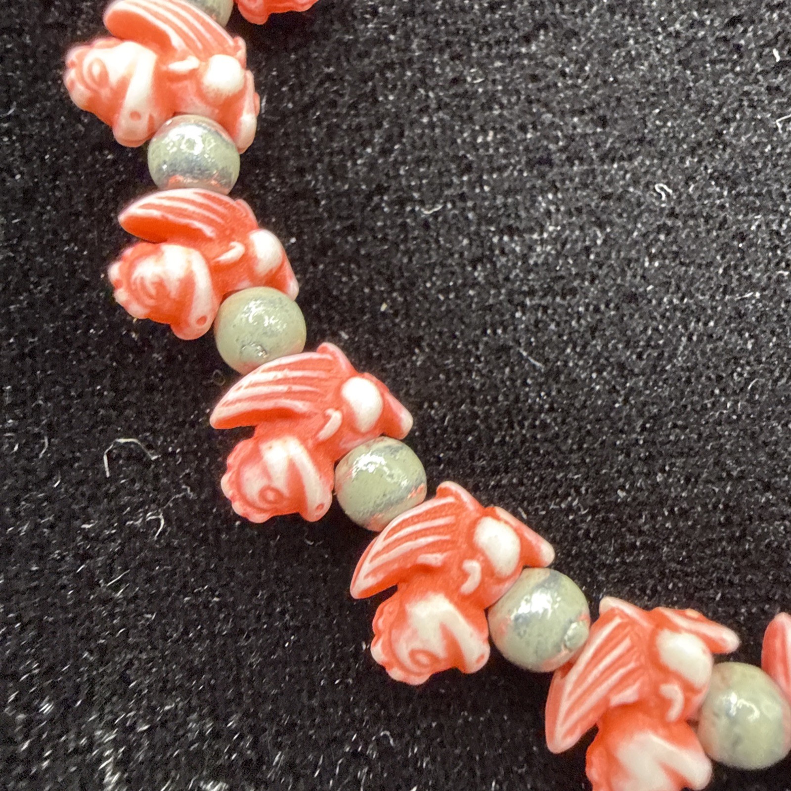 Vintage, Trrtlz Orange/Red Dragon, Elastic, Friendship Bracelet
