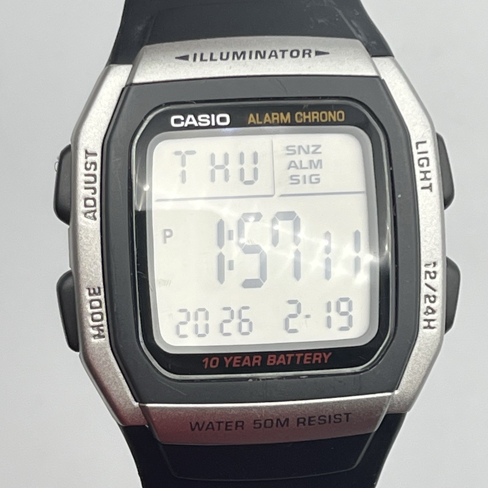 Casio Men/Unisex Wrist Watch – W96H – Bezel Multifunction Alarms – WORKS
