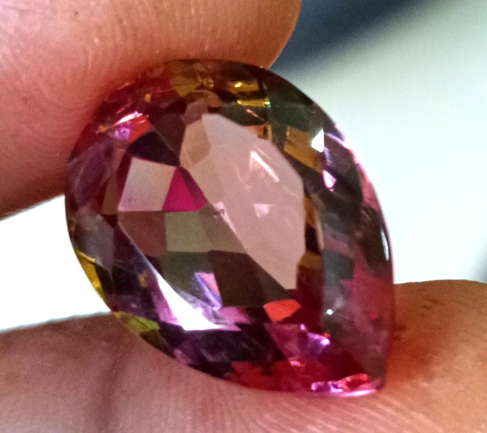 Turkish Natural 18.75 Ct Pear Cut Zultanite 7 Color Changing Best Offer Gemstone