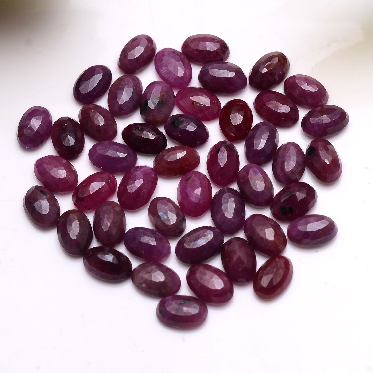 22 Pcs Natural African Ruby Untreated 6mmx4mm Oval Cut Stunning Loose Gemstones